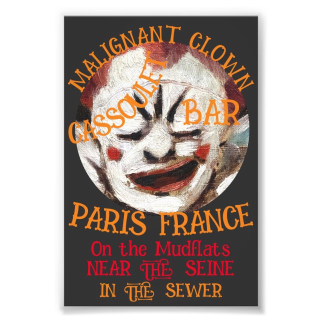 MALIGNANT CLOWCASSOULET BAR PARIS FRANCE FOTODRUCK (Vorne)