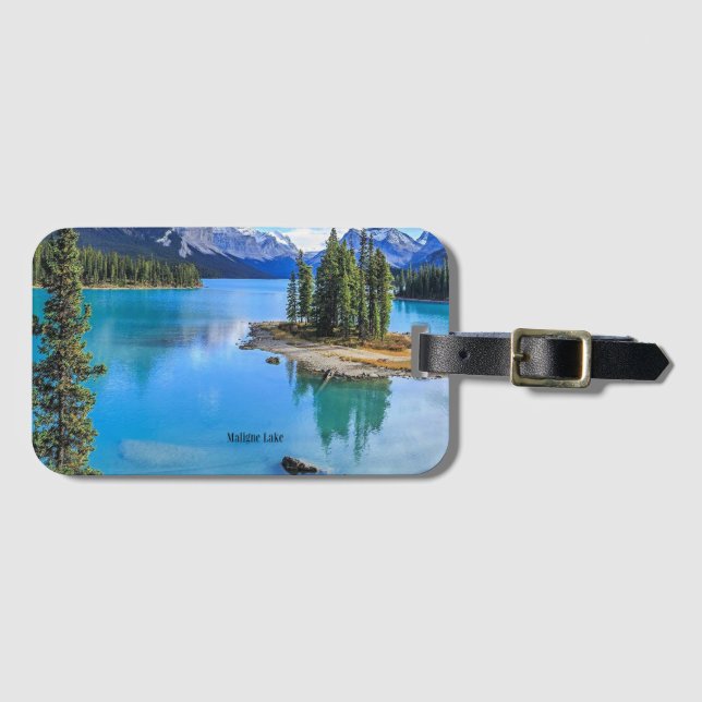 Maligne Lake, Alberta, Kanada Gepäckanhänger (Vorderseite (Horizontal))