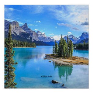Maligne Lake, Alberta, Kanada Poster