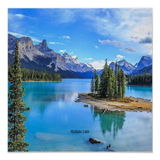 Maligne Lake, Alberta, Kanada Poster (Vorderseite)