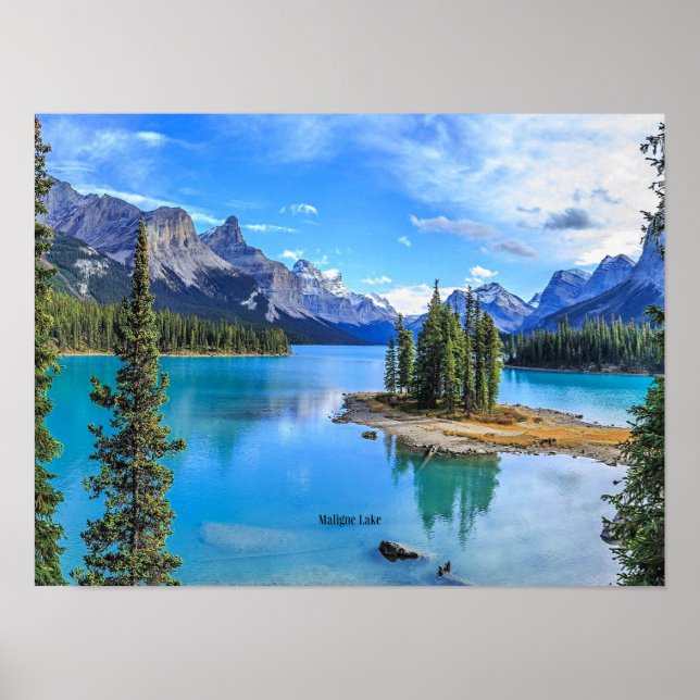 Maligne Lake, Alberta, Kanada Poster (Vorne)