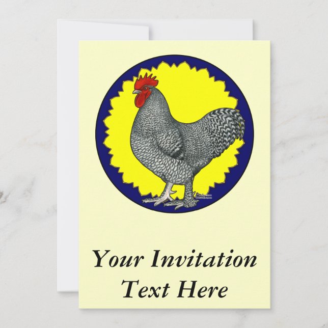 Maline Rooster Einladung (Vorderseite)