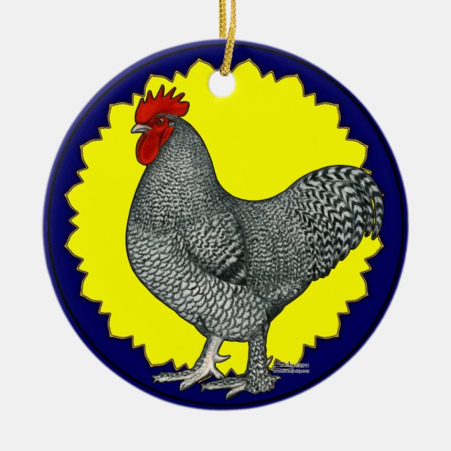 Maline Rooster Keramik Ornament (Vorne)