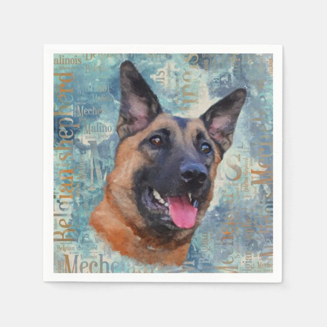 Malinois - belgischer Hirte - Mechelaar Serviette (Vorderseite)