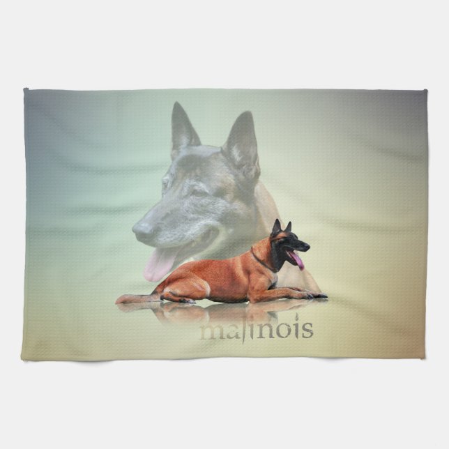 Malinois - belgischer Schäfer - Mechelaar - Handtuch (Horizontal)
