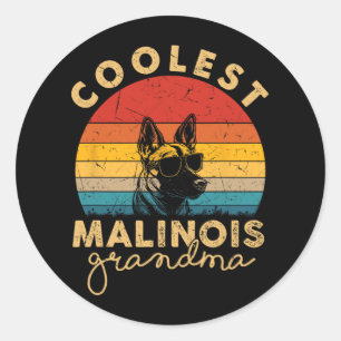Malinois Coolste Oma-Geschenke für weibliche Hunde Runder Aufkleber