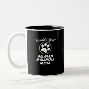 Malinois der Belgier der Welt beste Mama Zweifarbige Tasse
