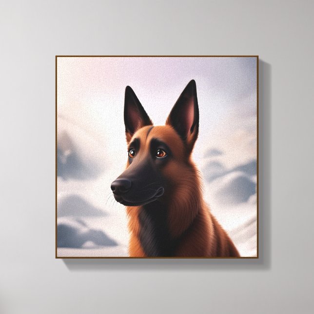 Malinois Dog Leinwanddruck (Vorderseite)