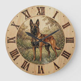 Malinois Dog Wall Clock – Home Decor Große Wanduhr