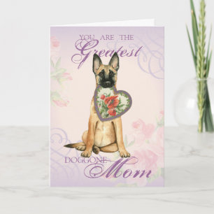 Malinois Heart Mama Karte