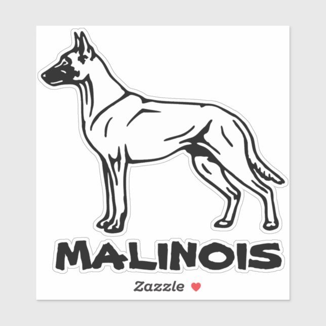 Malinois Herder Autoaufkleber Aufkleber (Blatt)