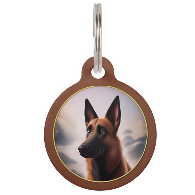 Malinois Hund ID Tag Haustiermarke (Vorderseite)