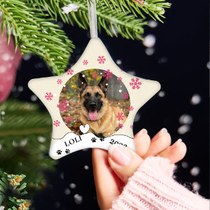 Malinois Hund Personalisiert Zeichnend Hand Keramik Ornament