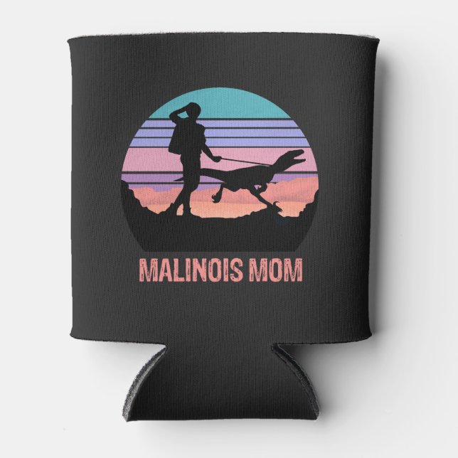 Malinois Mama Velociraptor Maliraptor Retro Pink Dosenkühler (Vorderseite)