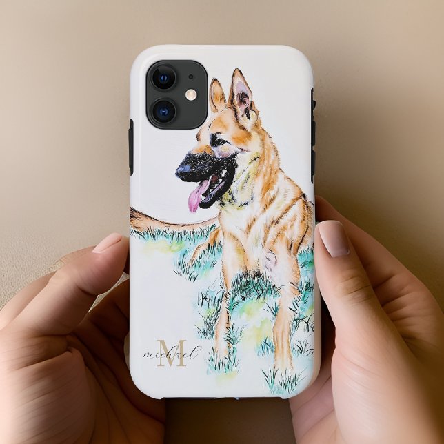 Malinois Monogram Case-Mate iPhone Hülle (Von Creator hochgeladen)
