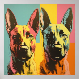 Malinois POP ART 2 Poster