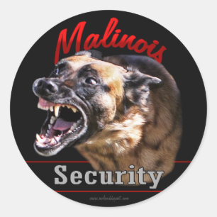 Malinois Sicherheit Runder Aufkleber