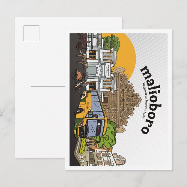 Malioboro Yogyakarta Postkarte (Vorne/Hinten)