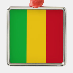 Malische Flagge (Mali, Afrika) Ornament Aus Metall