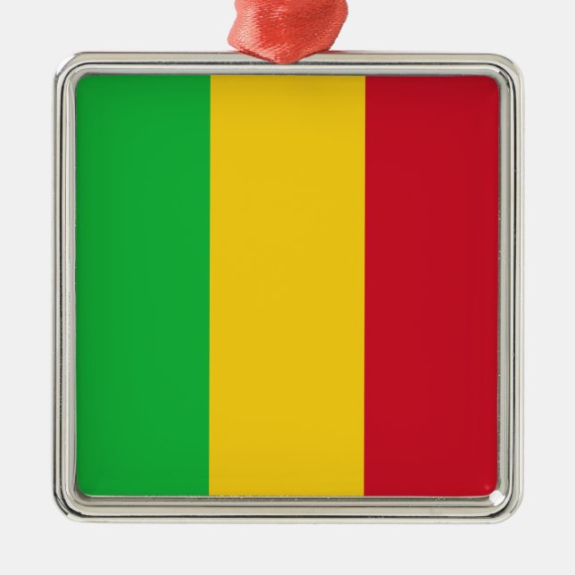 Malische Flagge (Mali, Afrika) Ornament Aus Metall (Vorne)