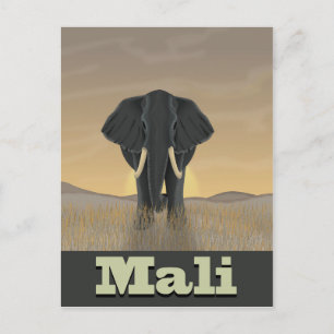 Malische Landschaft Vintage-Reiseposter Postkarte