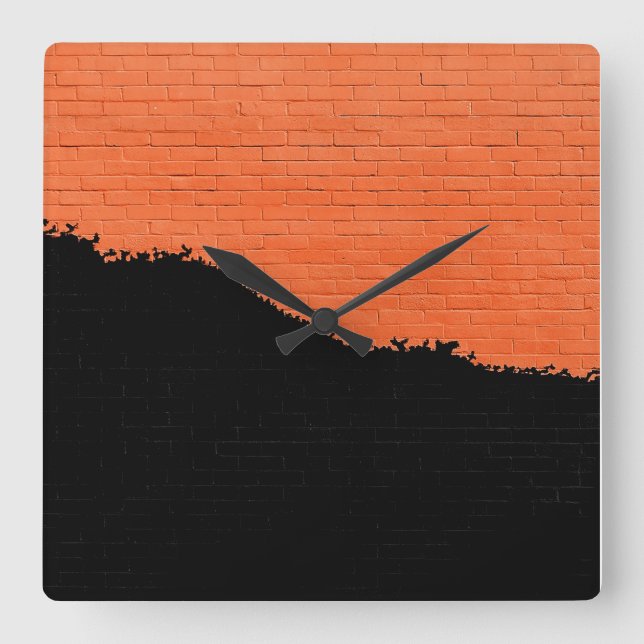 Malksteinwand Quadratische Wanduhr (Vorderseite)