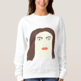 Malkunst des Mädchens im Gesicht abstrakt Sweatshirt
