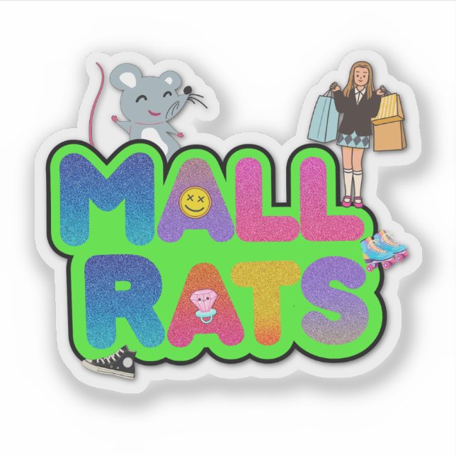Mall Ratz Logo-Aufkleber Aufkleber (Vorderseite)