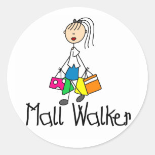 Mall-Wanderer-Aufkleber-Aufkleber Runder Aufkleber