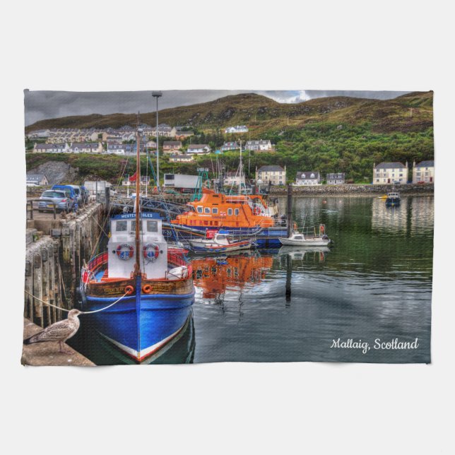 Mallaig, Schottland Küche Teekücher Geschirrtuch (Horizontal)