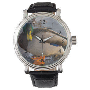 Mallard auf Eis Armbanduhr