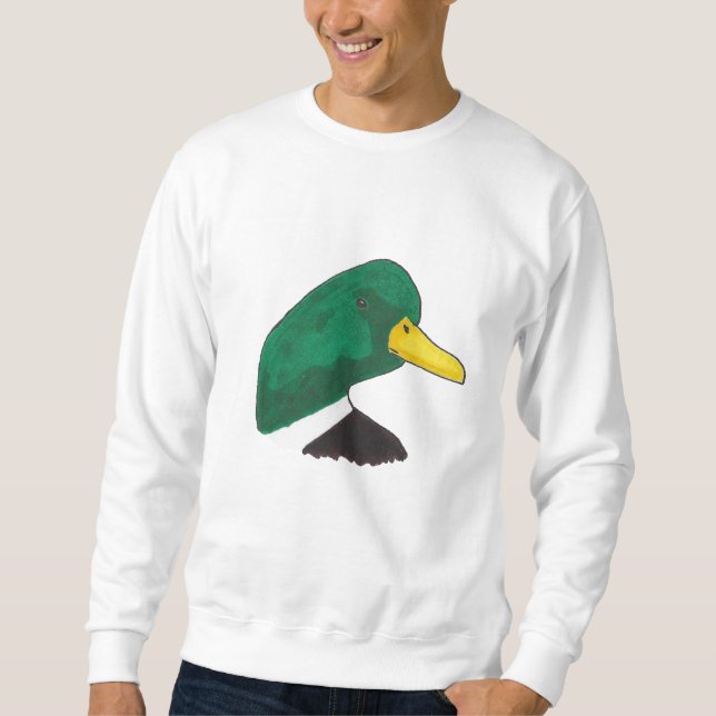 Mallard Bird Artistic Duck Sweatshirt (Vorderseite)