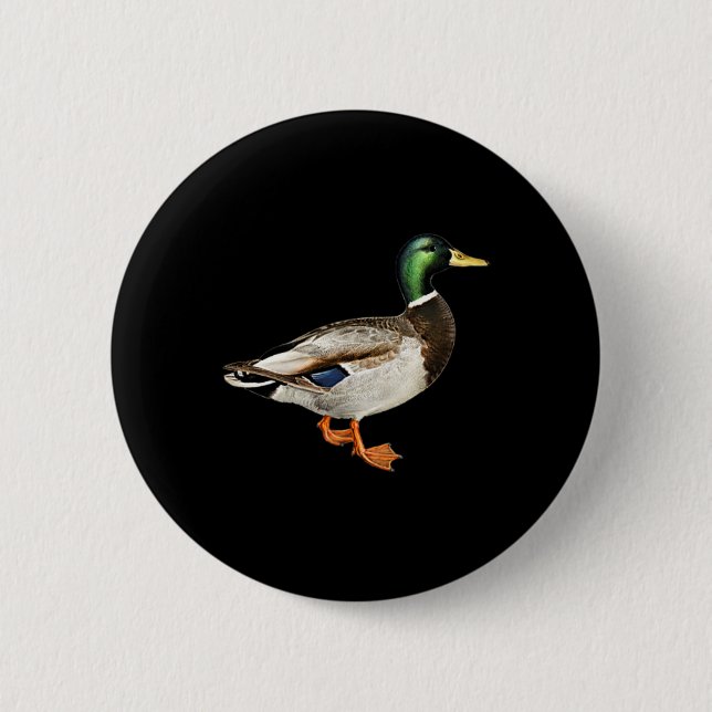 Mallard Drake Duck Pocket Logo Mallard Ducks Hunti Button (Vorderseite)