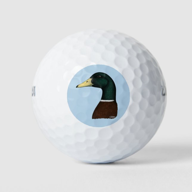 Mallard Drake Head Golfball (Vorderseite)