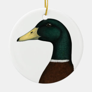 Mallard Drake Head Keramik Ornament
