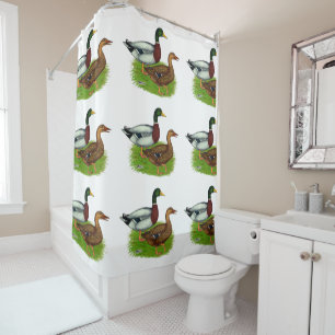 Mallard Drake und Duck Duschvorhang