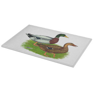 Mallard Drake und Duck Schneidebrett