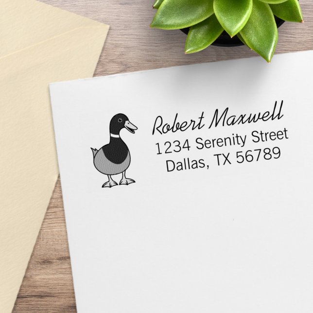 Mallard Duck-Adresse Gummistempel (Von Creator hochgeladen)