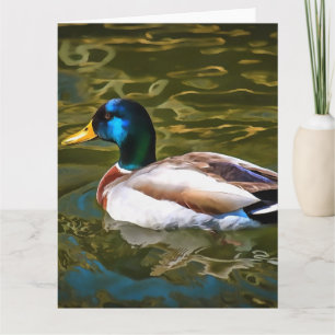 Mallard Duck Artistic Portrait Karte