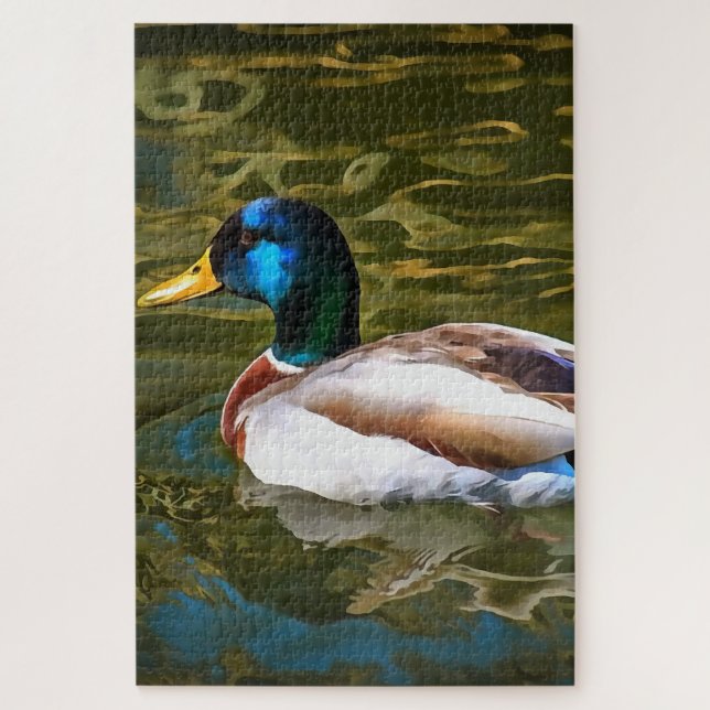 Mallard Duck Artistic Portrait Puzzle (Vertikal)