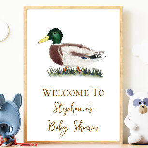 Mallard Duck Baby Duck Begrüßungszeichen Poster