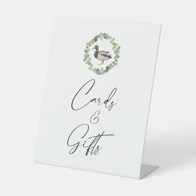 Mallard Duck Baby Shooter-Karten und Geschenke-Zei Sockelschild (Vorderseite)