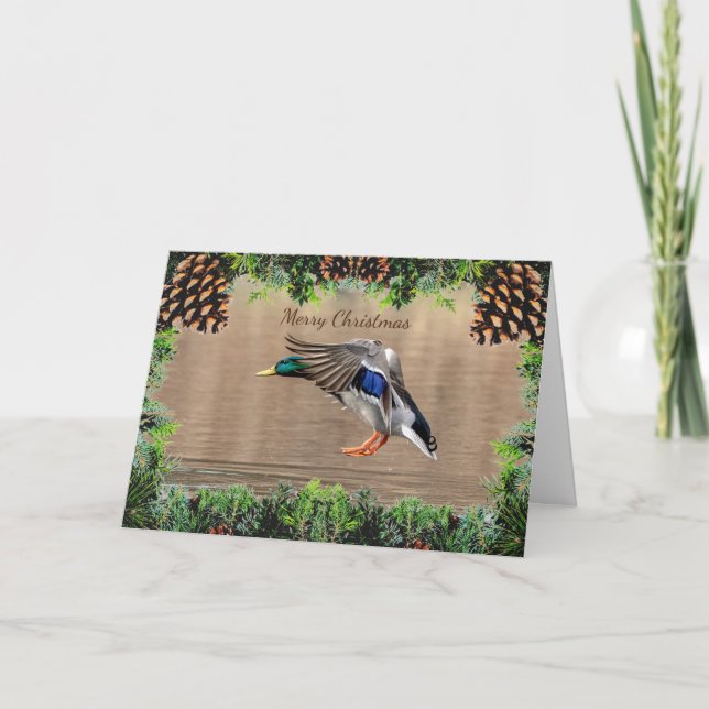 Mallard Duck Christmas Card Karte (Vorderseite)