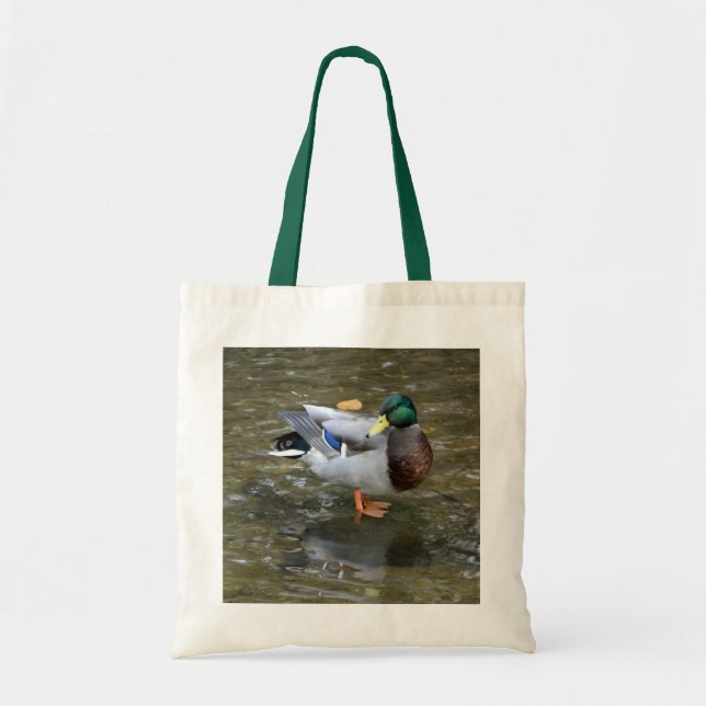 Mallard Duck, Creek Tote Bag Tragetasche (Vorne)