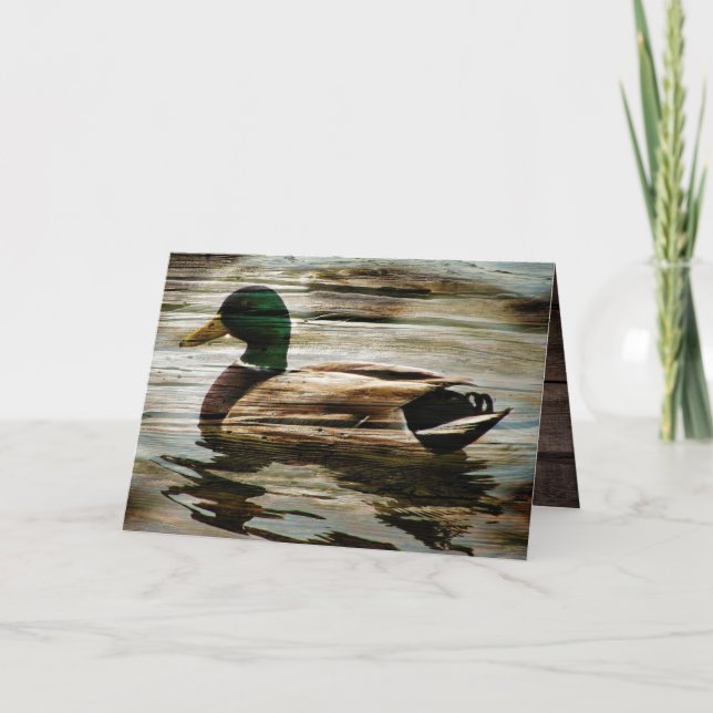 Mallard Duck Danke-Karte Dankeskarte (Vorderseite)