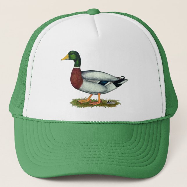 Mallard Duck Drake Truckerkappe (Vorderseite)