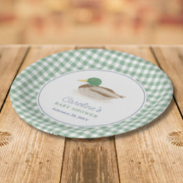 Mallard Duck Duckling Country Jagd Baby Dusche Pappteller