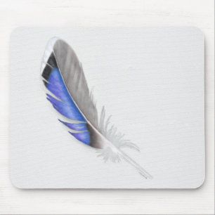 Mallard Duck Feather Watercolor Mousepad