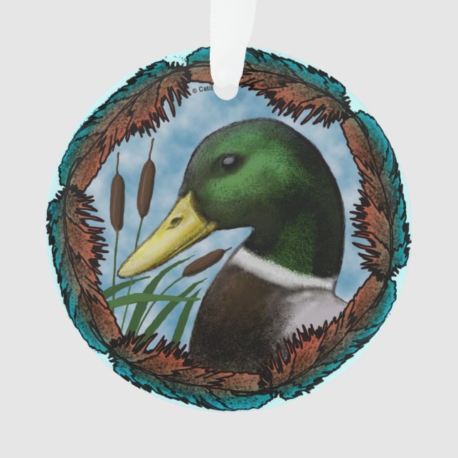 Mallard Duck Head Ornament (Vorderseite)