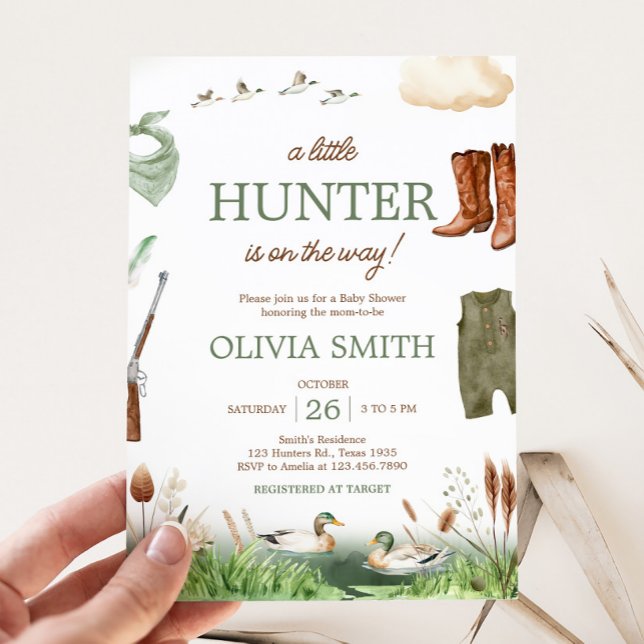 Mallard Duck Hunting Baby Show Einladung (Duck Hunter Baby Shower Invitation)